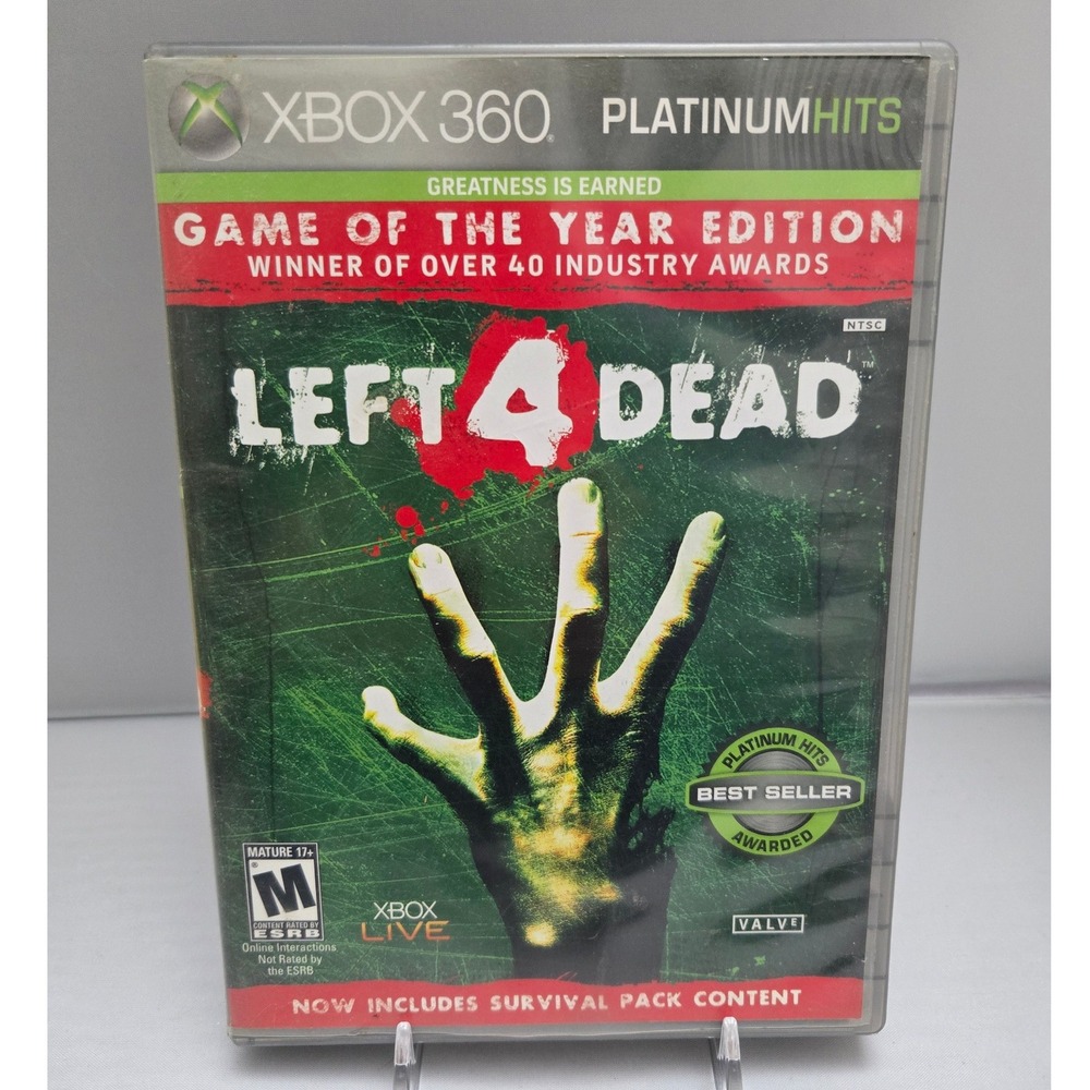 Left 4 Dead Game of the Year GOTY Platinum Hits Xbox 360 - CIB W/ Manual Tested